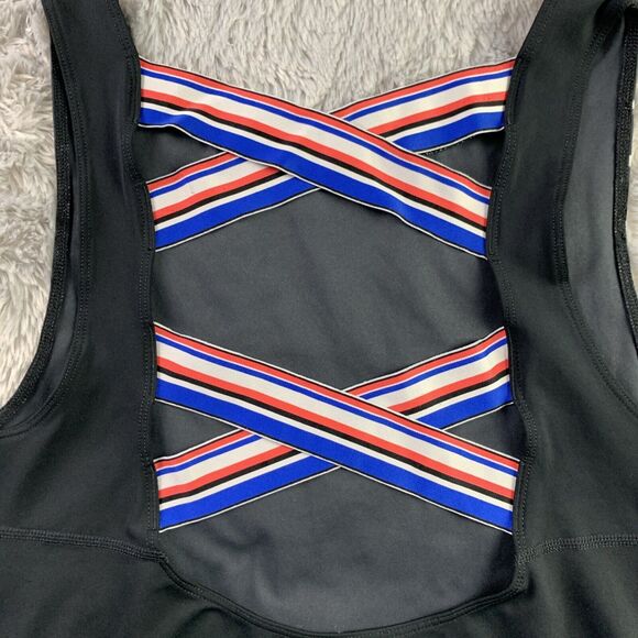 Nike Pro Tank Top Womens Medium Black Dri-Fit Abstract Print Performance Swoosh - Picture 8 of 11